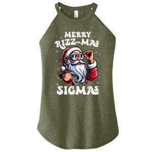 Merry Riz Z Mas Sigmas Funny Gen Alpha Xmas Santa Christmas Women's Perfect Tri Rocker Tank