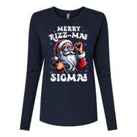 Merry Riz Z Mas Sigmas Funny Gen Alpha Xmas Santa Christmas Womens Cotton Relaxed Long Sleeve T-Shirt