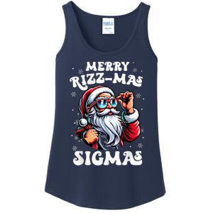 Merry Riz Z Mas Sigmas Funny Gen Alpha Xmas Santa Christmas Ladies Essential Tank