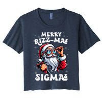 Merry Riz Z Mas Sigmas Funny Gen Alpha Xmas Santa Christmas Women's Crop Top Tee