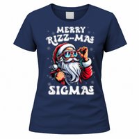 Merry Riz Z Mas Sigmas Funny Gen Alpha Xmas Santa Christmas Women's T-Shirt