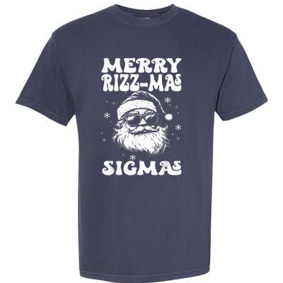 Merry Riz Z Mas Sigmas Funny Gen Alpha Xmas Santa Christmas Garment-Dyed Heavyweight T-Shirt