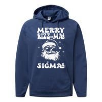 Merry Riz Z Mas Sigmas Funny Gen Alpha Xmas Santa Christmas Performance Fleece Hoodie