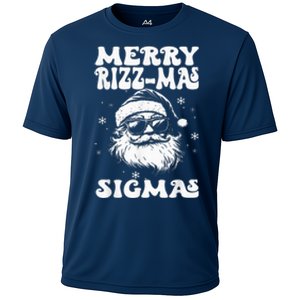 Merry Riz Z Mas Sigmas Funny Gen Alpha Xmas Santa Christmas Cooling Performance Crew T-Shirt