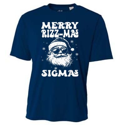 Merry Riz Z Mas Sigmas Funny Gen Alpha Xmas Santa Christmas Cooling Performance Crew T-Shirt