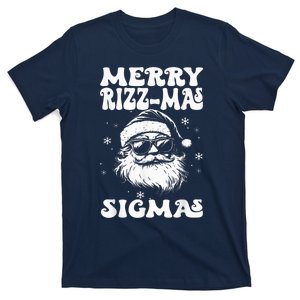 Merry Riz Z Mas Sigmas Funny Gen Alpha Xmas Santa Christmas T-Shirt