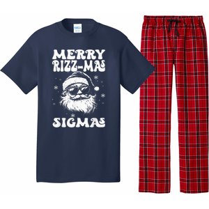 Merry Riz Z Mas Sigmas Funny Gen Alpha Xmas Santa Christmas Pajama Set