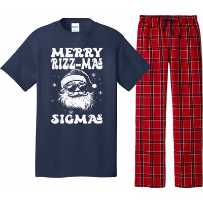 Merry Riz Z Mas Sigmas Funny Gen Alpha Xmas Santa Christmas Pajama Set