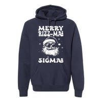 Merry Riz Z Mas Sigmas Funny Gen Alpha Xmas Santa Christmas Premium Hoodie