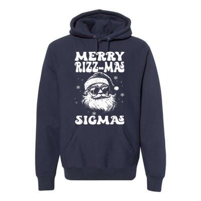 Merry Riz Z Mas Sigmas Funny Gen Alpha Xmas Santa Christmas Premium Hoodie