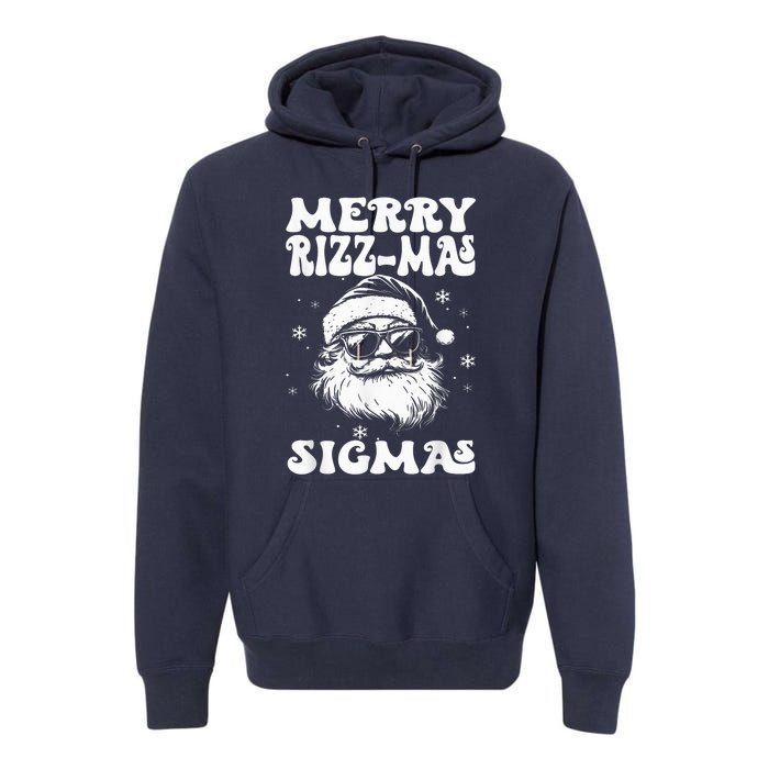 Merry Riz Z Mas Sigmas Funny Gen Alpha Xmas Santa Christmas Premium Hoodie