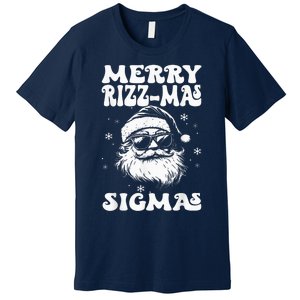 Merry Riz Z Mas Sigmas Funny Gen Alpha Xmas Santa Christmas Premium T-Shirt