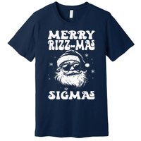 Merry Riz Z Mas Sigmas Funny Gen Alpha Xmas Santa Christmas Premium T-Shirt