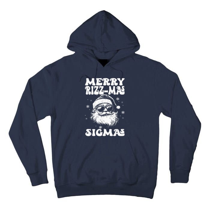 Merry Riz Z Mas Sigmas Funny Gen Alpha Xmas Santa Christmas Tall Hoodie