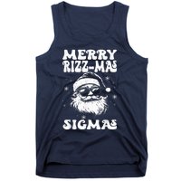 Merry Riz Z Mas Sigmas Funny Gen Alpha Xmas Santa Christmas Tank Top