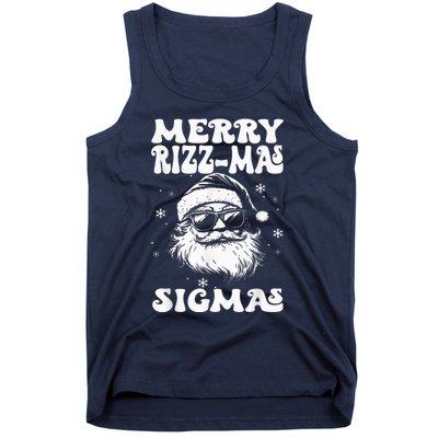 Merry Riz Z Mas Sigmas Funny Gen Alpha Xmas Santa Christmas Tank Top