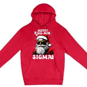 Merry Riz Z Mas Sigmas Funny Gen Alpha Xmas Santa Christmas Premium Pullover Hoodie