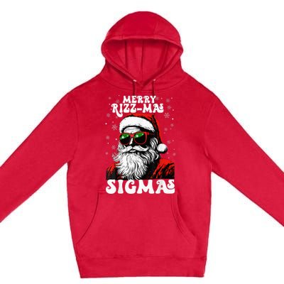 Merry Riz Z Mas Sigmas Funny Gen Alpha Xmas Santa Christmas Premium Pullover Hoodie