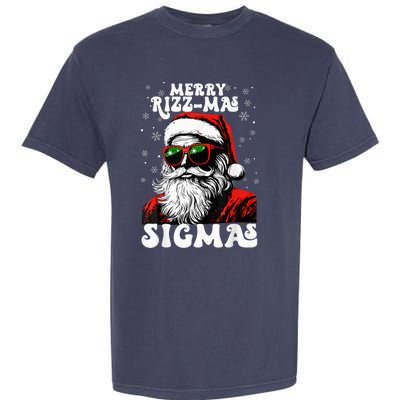 Merry Riz Z Mas Sigmas Funny Gen Alpha Xmas Santa Christmas Garment-Dyed Heavyweight T-Shirt