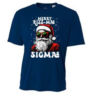 Merry Riz Z Mas Sigmas Funny Gen Alpha Xmas Santa Christmas Cooling Performance Crew T-Shirt