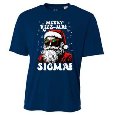 Merry Riz Z Mas Sigmas Funny Gen Alpha Xmas Santa Christmas Cooling Performance Crew T-Shirt