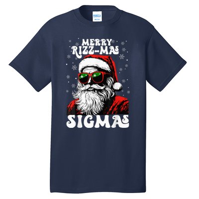 Merry Riz Z Mas Sigmas Funny Gen Alpha Xmas Santa Christmas Tall T-Shirt