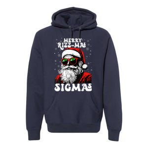 Merry Riz Z Mas Sigmas Funny Gen Alpha Xmas Santa Christmas Premium Hoodie