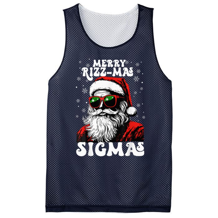 Merry Riz Z Mas Sigmas Funny Gen Alpha Xmas Santa Christmas Mesh Reversible Basketball Jersey Tank