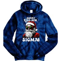 Merry Riz Z Mas Sigmas Funny Gen Alpha Xmas Santa Christmas Tie Dye Hoodie