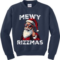 Mewy Riz Zmas Funny Santa Mewing Joke Riz Z M.E.N.S. Christmas Kids Sweatshirt