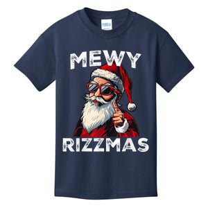 Mewy Riz Zmas Funny Santa Mewing Joke Riz Z M.E.N.S. Christmas Kids T-Shirt