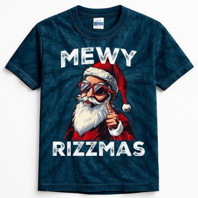 Mewy Riz Zmas Funny Santa Mewing Joke Riz Z M.E.N.S. Christmas Kids Tie-Dye T-Shirt