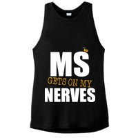 MS Gets On My Nerves Multiple Sclerosis Ladies PosiCharge Tri-Blend Wicking Tank
