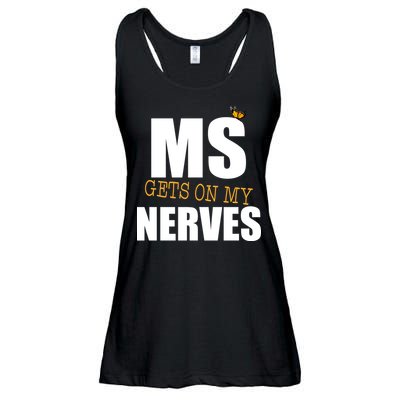 MS Gets On My Nerves Multiple Sclerosis Ladies Essential Flowy Tank