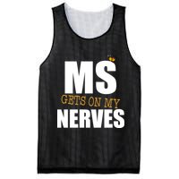 MS Gets On My Nerves Multiple Sclerosis Mesh Reversible Basketball Jersey Tank