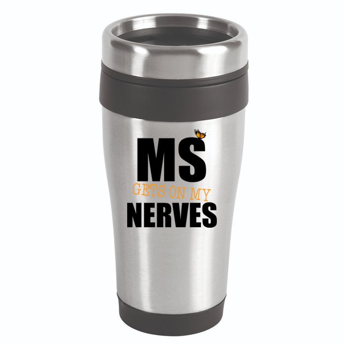MS Gets On My Nerves Multiple Sclerosis 16oz Travel Tumbler