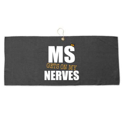 MS Gets On My Nerves Multiple Sclerosis Large Microfiber Waffle Golf Towel