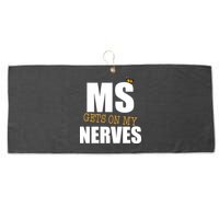 MS Gets On My Nerves Multiple Sclerosis Large Microfiber Waffle Golf Towel