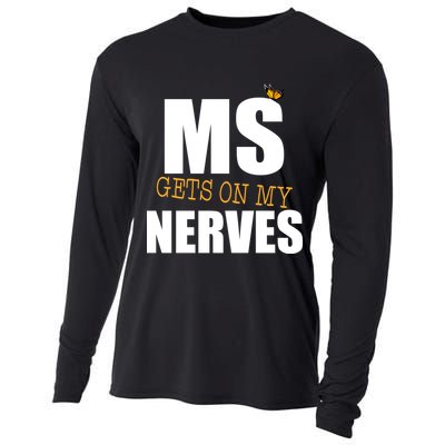 MS Gets On My Nerves Multiple Sclerosis Cooling Performance Long Sleeve Crew