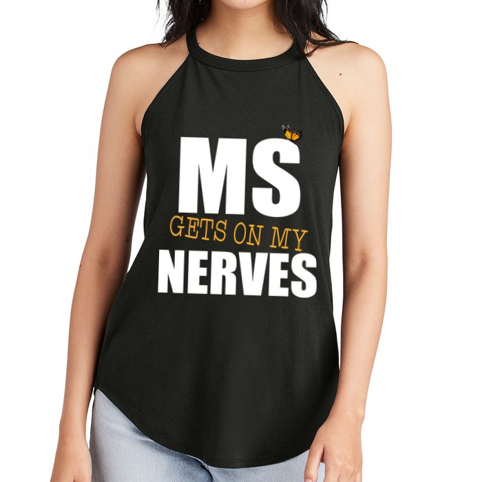 MS Gets On My Nerves Multiple Sclerosis Women's Perfect Tri Rocker Tank