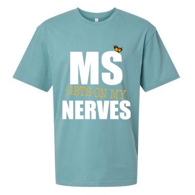 MS Gets On My Nerves Multiple Sclerosis Sueded Cloud Jersey T-Shirt
