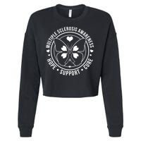 MS Multiple Sclerosis Awareness Hope Support Cure Cropped Pullover Crew