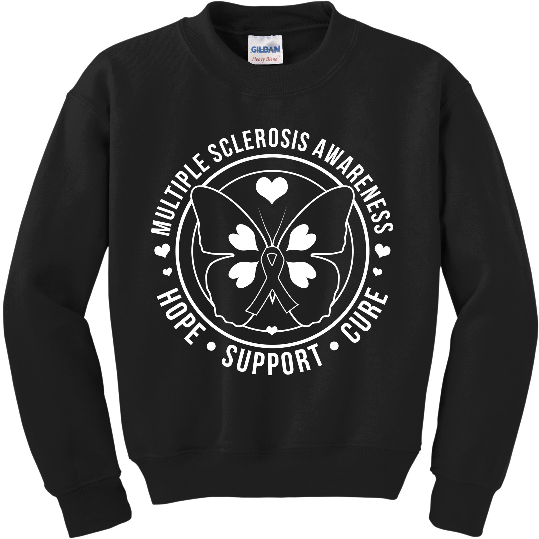 MS Multiple Sclerosis Awareness Hope Support Cure Kids Sweatshirt
