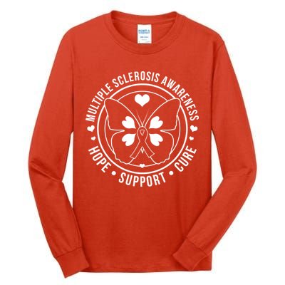MS Multiple Sclerosis Awareness Hope Support Cure Tall Long Sleeve T-Shirt