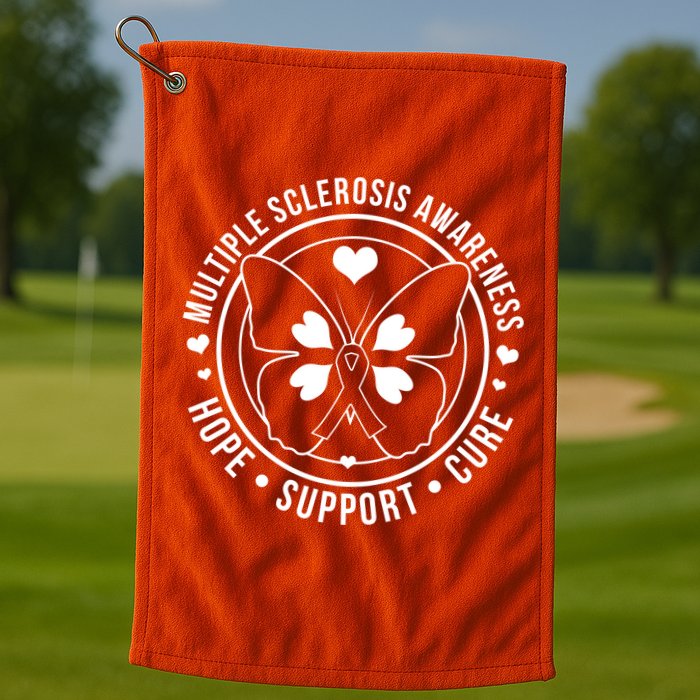 MS Multiple Sclerosis Awareness Hope Support Cure Golf Towel