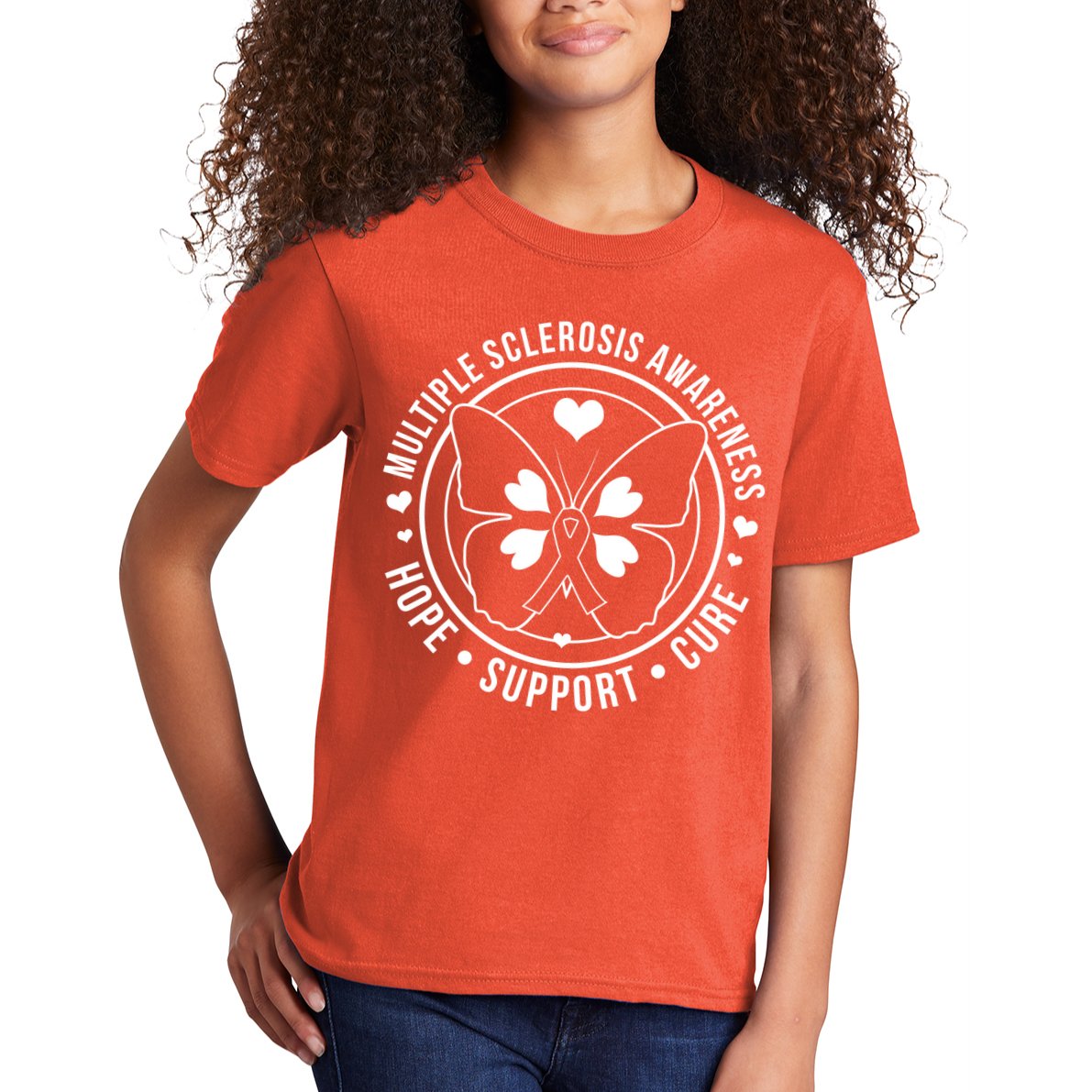 MS Multiple Sclerosis Awareness Hope Support Cure Kids T-Shirt