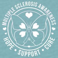 MS Multiple Sclerosis Awareness Hope Support Cure Sueded Cloud Jersey T-Shirt