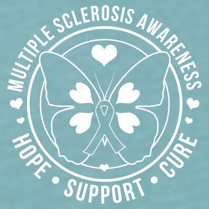 MS Multiple Sclerosis Awareness Hope Support Cure Sueded Cloud Jersey T-Shirt