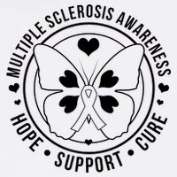 MS Multiple Sclerosis Awareness Hope Support Cure Garment-Dyed Sweatshirt