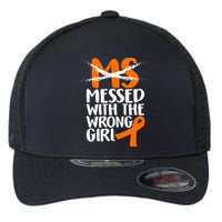 MS Multiple Sclerosis Messed With The Wrong Chick Flexfit Unipanel Trucker Cap
